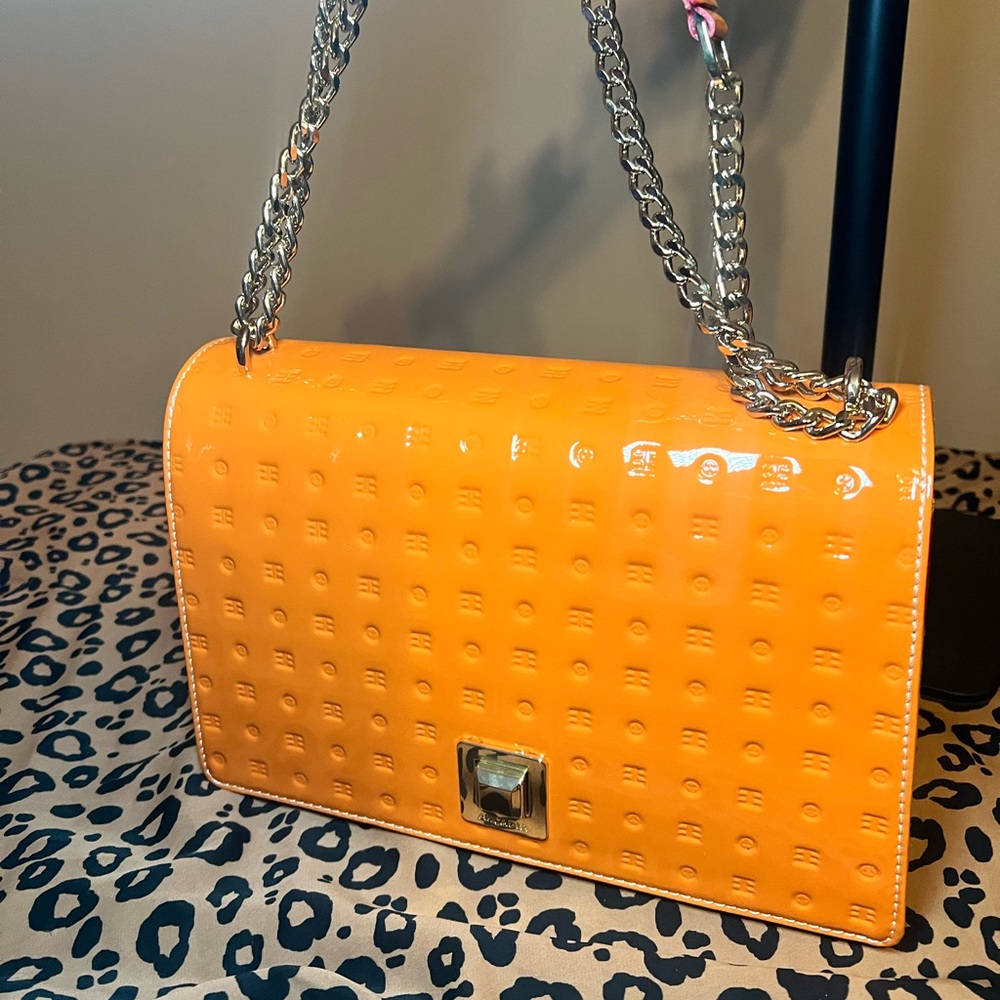 Arcadia Laila patton leather orange purse